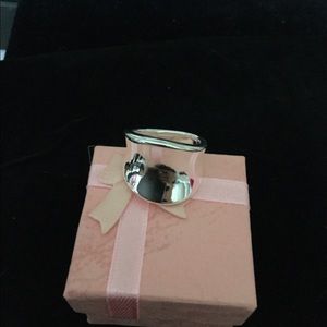 Sterling silver ring with wave